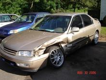 Crashed Hondas