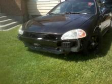 New bumper reinforcement installed