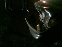 Bumper is not really still attached, we pulled it off by hand