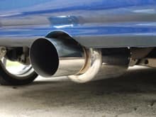 Ebay exhaust? Not a chance. Edelbrcok catback Thundermuff system. They used to call this a &quot;dunk&quot; style muffler.