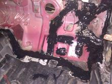 this is inside the cab, for those of you who get leaks in your conversions...  dont forget the inside!
