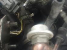 Outlet on the top, outlet/inlet for SC on bottom left. Hose sticking up on goes is the water pipe return