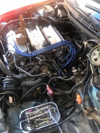 Replacing fuel injectors and Regulator here and cleaning manifold and throttle 
