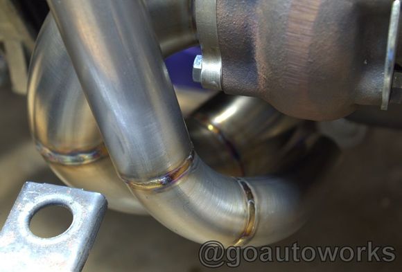 2.5" downpipe/dumptube front view 