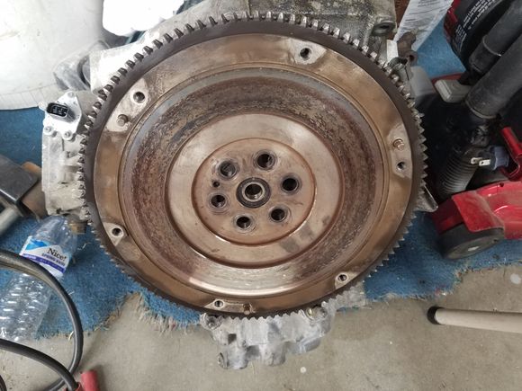 Flywheel before.