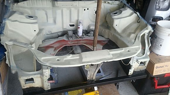 This was it afew days ago, welded a new rad support bar on.
The bay seems smooth but it'll be done in afew days,
The back corners were re welded as they were rotten.
Was very hard to grind the welds so some filler has helped out.
I'll hide the areas with catch cans eventually