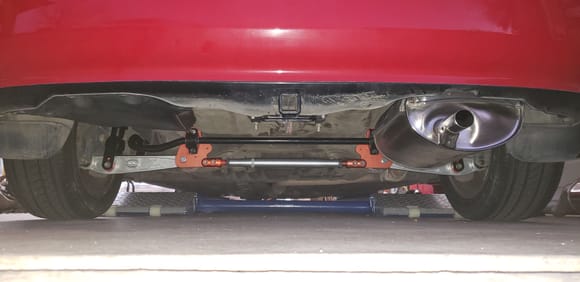 factory ITR sway bar, suspension technique brace and skunk2 lower control arms