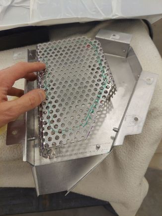 the C shape piece will attach to the rain tray.  This way everything is installed at once.