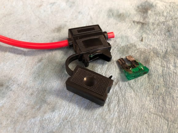 I found this burnt fuse holder on my fuel pump wiring and was certain fixing this would gain me some more fuel, but I was wrong and I’m still out of fuel sooner then I should be. Maybe I’ll replacing my 30amp fuel pump relay with a 40 or 60amp to see if that does anything. I’m getting to the point where the only thing left is the pump itself. 