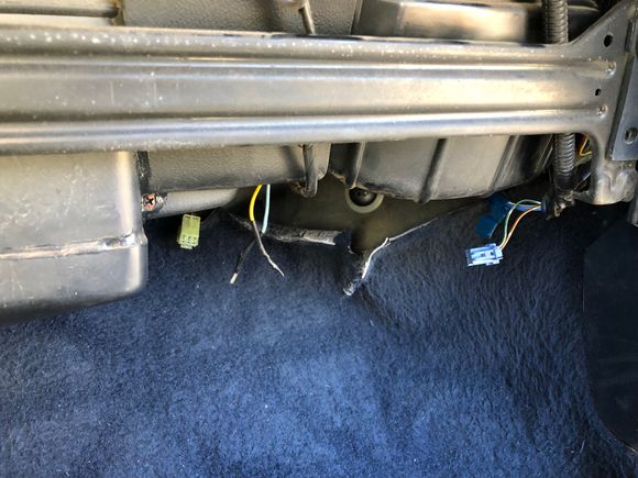 Under passenger side dash