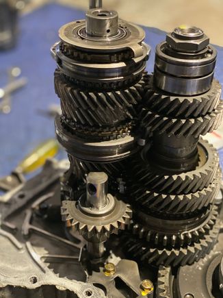 7. ISB exploded/cant shift because ball bearings in pressure plate. 
8. Drop trans and replace ISB, file IS so it’ll fit in ISB again. 
9. Run it, forgot one ball bearing.. can’t shift. Drop trans, remove BB, reinstall clutch/trans. 
10. Break 4th gear set. Drop trans and replace. 
11. Break 3th gear set. Drop trans and decide I'm never putting installing a regular transmission again.. 