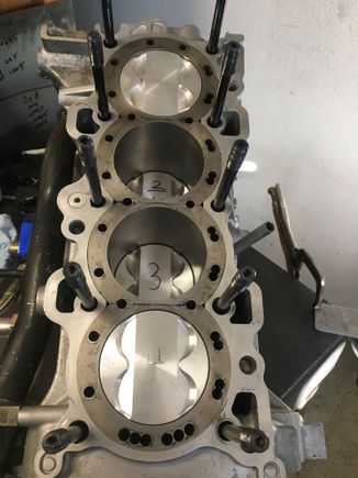 For people interested in the sleeved block finally took the head off to show the sleeves and cylinders 