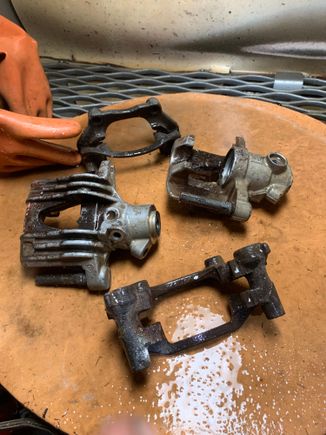 Astra calipers before clean up. 