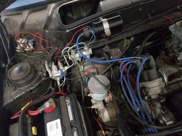 Rat's nest of wiring..