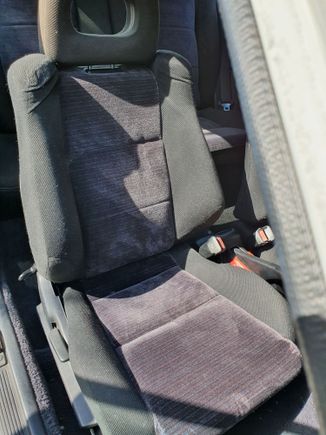 seats always covered, keeping them in good shape, but covers removed for photo