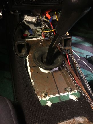 Sealed the plate to eliminate any possible vibration or noise from under the car. An incredible difference from having the holes open.