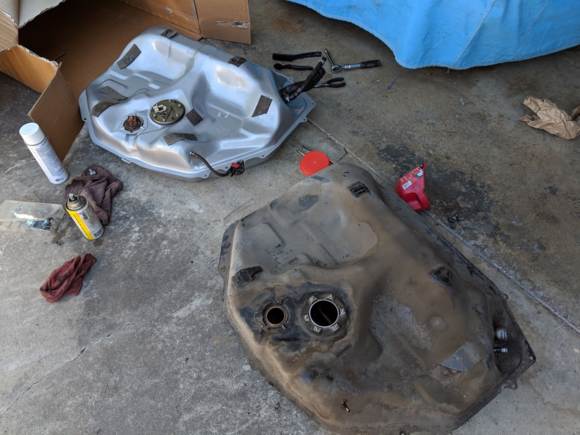 I went from 8 gallons (where I hit fuel starvation) to the new tank configuration.  While I was at it, I bent the fuel pump bracket down 1.25" to sit at the very base of the sump bucket.