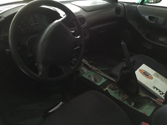 Center console, automatic shifter and cable out.