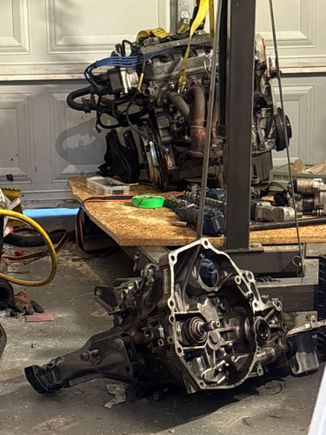 Second transmission swap auto blew a hole from road debris or internal catastrophe got it from the auction like so and I blew a hole in my ex tranny doing a 80mph 2-3 up shift 🥹