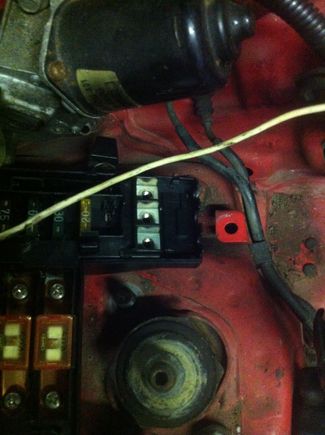 To engine bay fuse box