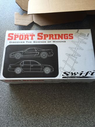 Swift spec r springs going on tomorrow