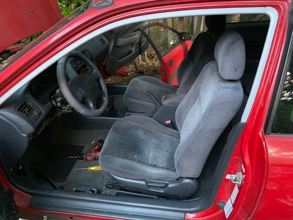 Next time I take apart the interior will be to install suede for the headliner, armrest and doors.