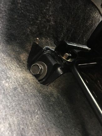 Trimmed and moved over, the  mount was originally offset to the right like 2-3 inches