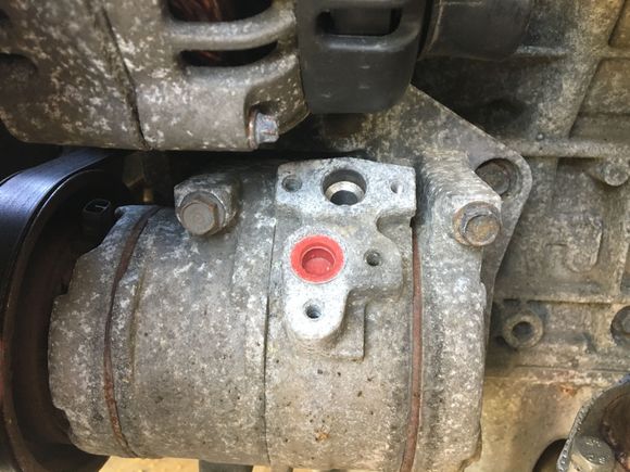 That top hole is the discharge side. I'll get a new compressor after I figure out and make the lines.