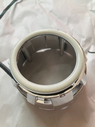 Test fit of the halo on the shroud.