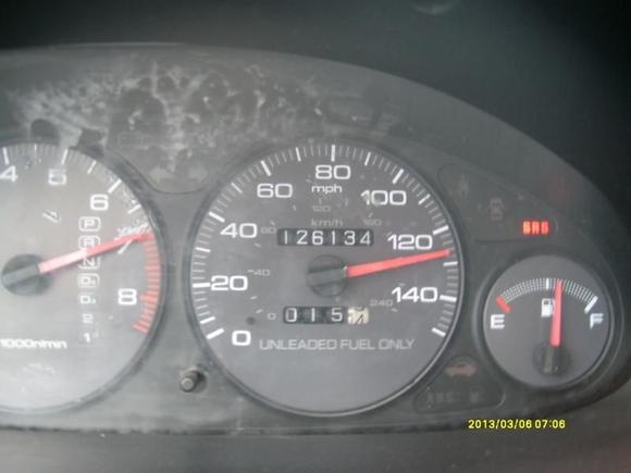 red line on b16 tranny