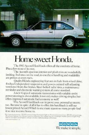 1983 Honda Accord LX HATCH  (I wish I still had her!!)