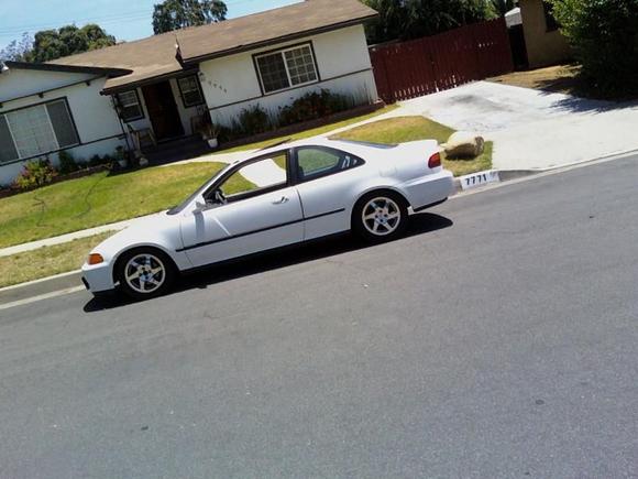 The baby at the homies house before the swap.