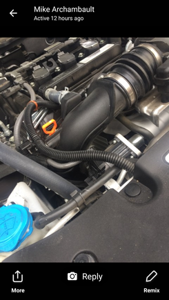 Larger image of air intake and oil vapor pipe