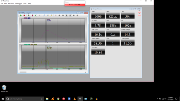 1st time it's hits the rev limiter @6009rpm then dips...