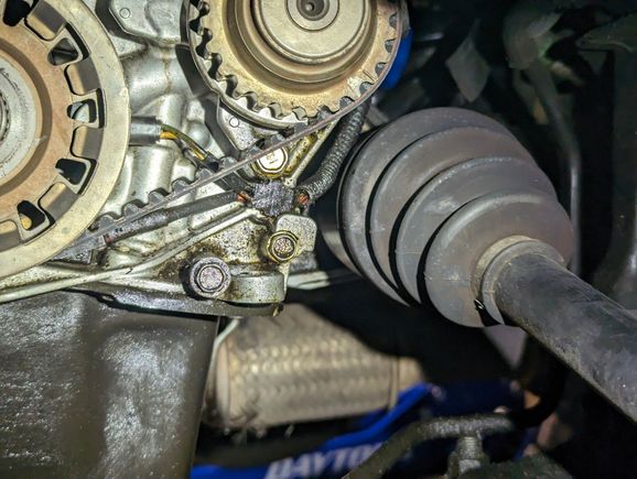 Under the water pump