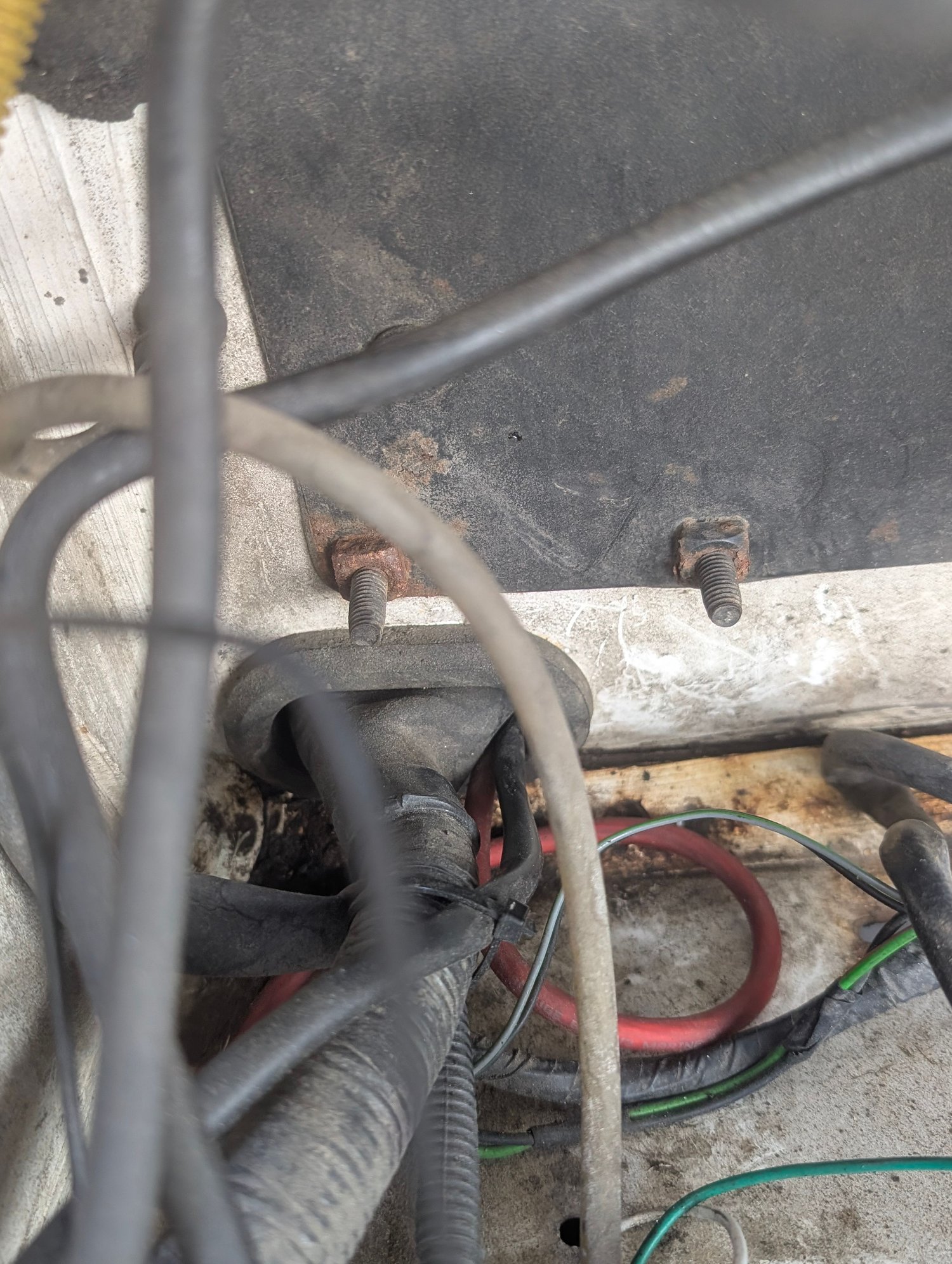 Under the hood (KC wiring is red and black wire)