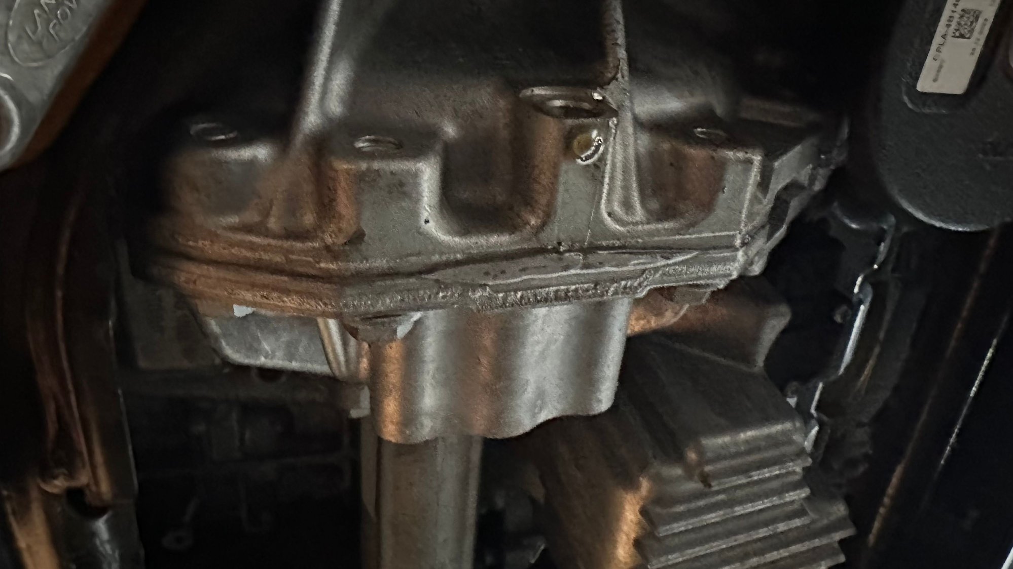 Where I first noticed the oil