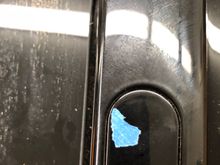 How it looks installed. Just no room to get anything in to depress the tab. Most things thin enough are too flimsy to push the tab in.