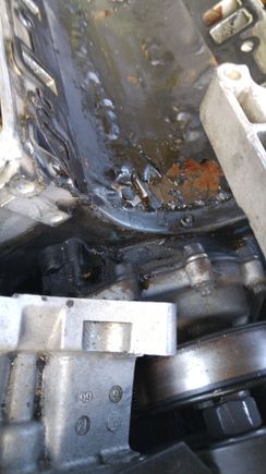 forward end of valley pan -- with no rubber seal installed.