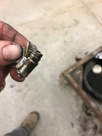 This was awesome........... found it in the cylinder head, above an intake valve. Looks like it was there for a bit. No question about rebuilding heads with new valves now. 