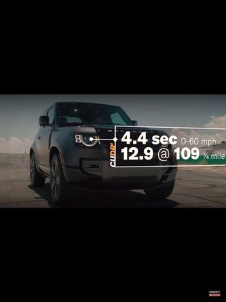 I see in a YouTube drag race between a G63, bronco and Wrangler the defender V8 was timed at 4.4 seconds 0-60. This is significantly faster than listed by land rover at around 5.0 seconds. I wonder if LR are just being conservative?