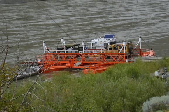The reaction ferry just finished loading