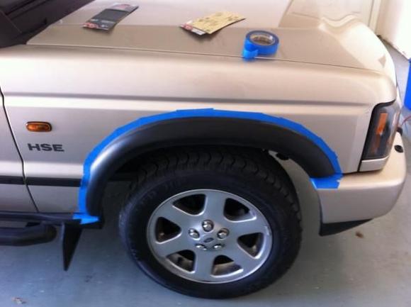 Painting fender flares