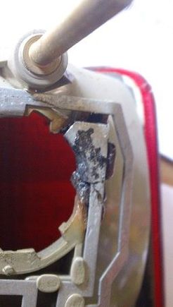 Tail Light Burned Connector Small
