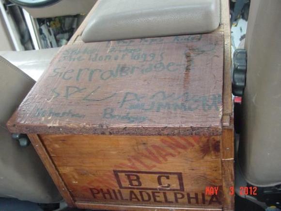 Top of rear section. My grandkids all autographed the lid.
They can put their things in there.