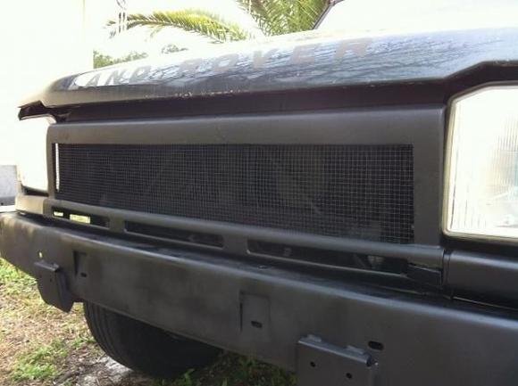 Grille put back together and put on - hmmm - the lights were in the way!  Lights off till I can fab a bracket to mount them BEHIND the mesh!