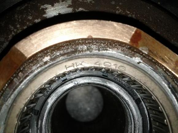 Stub axle bearing part number.