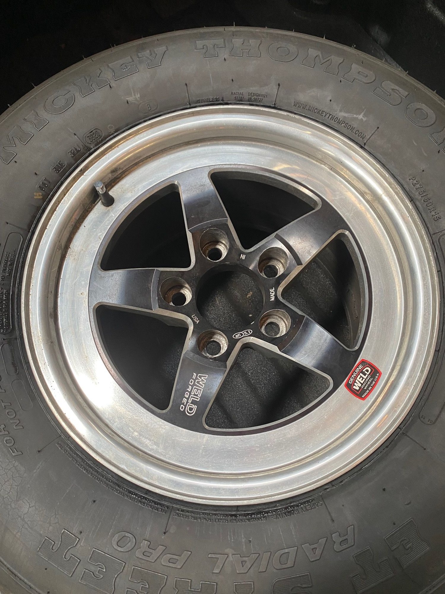 Wheels and Tires/Axles - Used Weld wheels, S71 Black, 15x10 with 7.5" BS, 5x4.75" fit for F-body - Used - 0  All Models - Rochester, MN 55902, United States