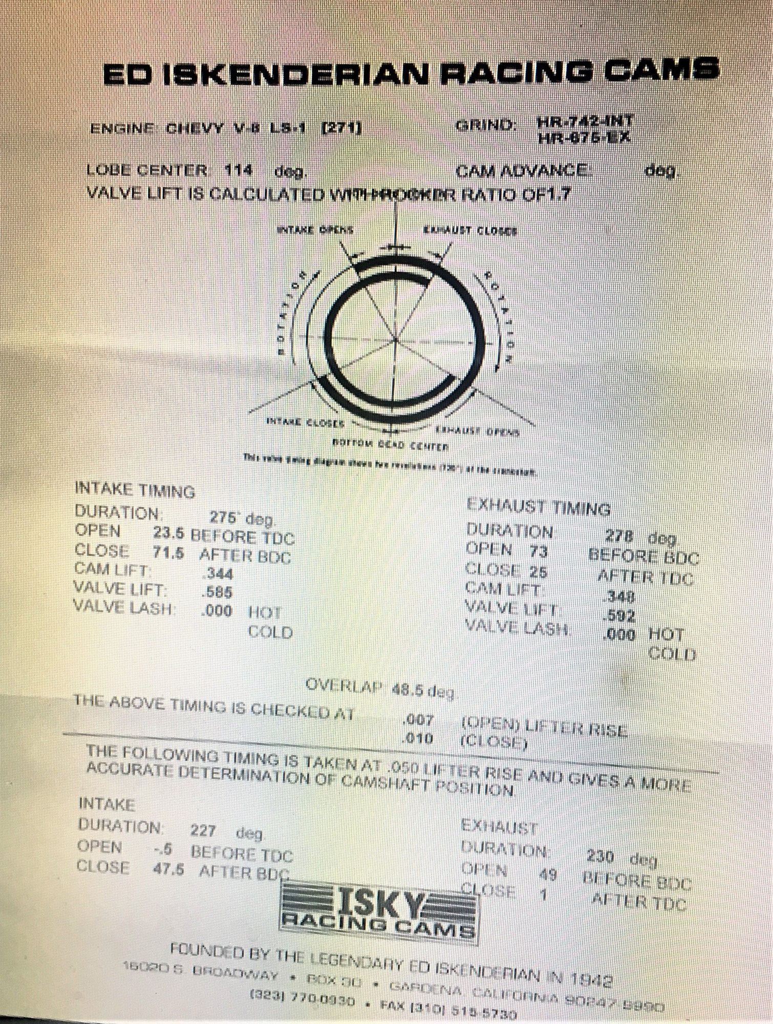Stage 2 Isky Cam for Cathederal Port Heads NIB and AFR Mongoose Heads