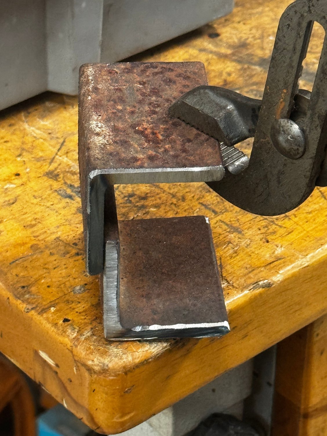 Trying to find the right height for this bracket and weld it. 